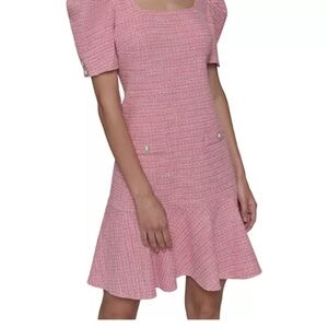 Karl Lagerfeld Paris Knit Tweed Sheath Dress Size 12